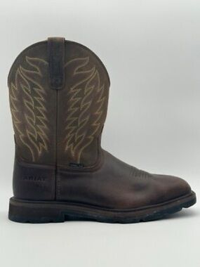 Ariat Cowboy Work Boots Square Steel Toe Groundbreaker Wide Safety Waterproof